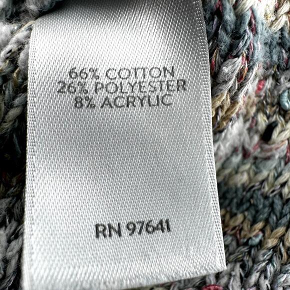 J.Jill Striped Confetti Sweater Round Neck Relaxed Oversized Multicolor XLP - Picture 3 of 5